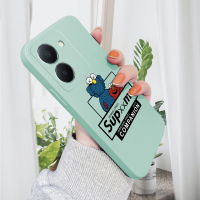 เคส PMP สำหรับ Vivo Y36 Vivo Y36 5G เคส Hp VIVO Y36 Y36 5G การ์ตูน Sesame Street ELMO คุ้กกี้มอนสเตอร์เคสโทรศัพท์ปลอกซิลิโคนของเหลวทรงสี่เหลี่ยมดั้งเดิมเคสป้องกันทนแรงกระแทกกล้องคลุมทั้งหมด