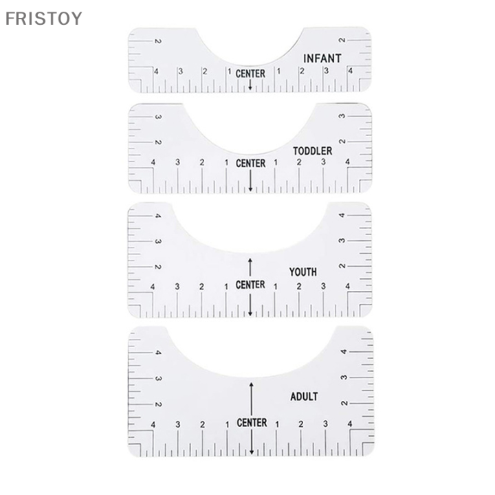 fristoy-4-pcs-เสื้อยืดคู่มือการจัดตำแหน่งไม้บรรทัดเสื้อยืดการจัดตำแหน่งเครื่องมือสำหรับการออกแบบศูนย์