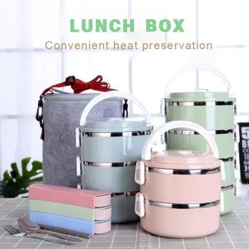 304 Portable Stainless Steel Lunch Box Thermos Food Container