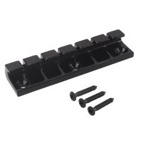 Black Guitar Bridge 6 Strings Saddles Hardtail Metal Guitar Parts for Electric Guitar with Screw