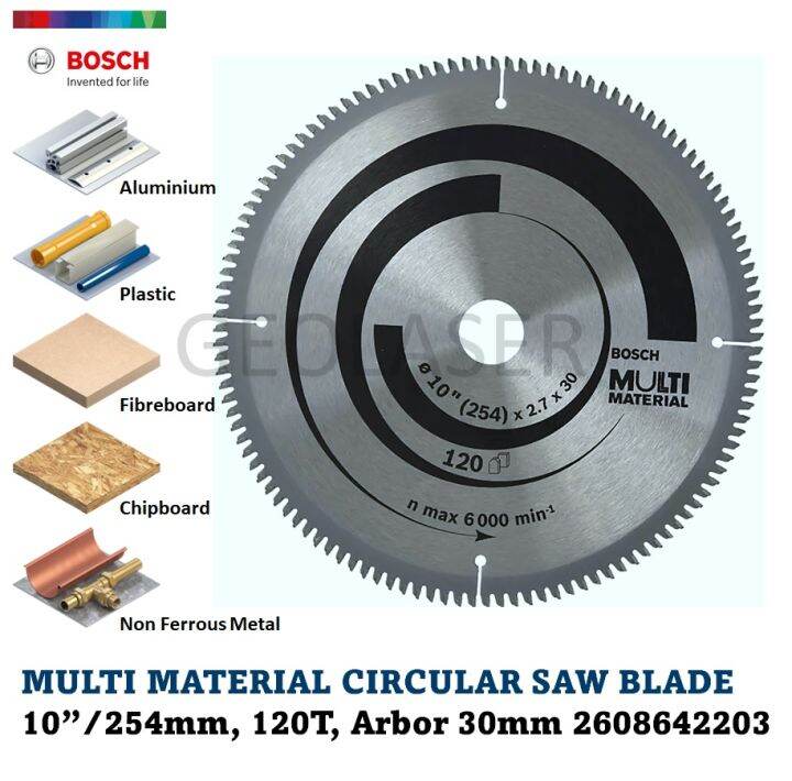 Bosch 10"/ 254mm Multi Material Aluminium Circular Saw Blade 100T / 120T Lazada