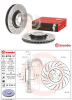 D09 B769 51 จานเบรค ล้อ F (ยี่ห้อ BREMBO) รุ่น HC Benz 63 AMG W204 W205, E500 S600 ปี2008-2014