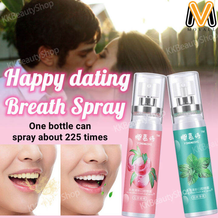 Movall 20ml Oral Spray Remove Bad Breath Freshener Flavor Kissing Handy Tool Lasting Type mouth