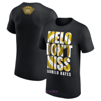 Melo 2023！New！Carmelo Hayes Dont Miss Heather Heather Printed T-shirt, black, suitable for men High quality products （Freeprinting of names）