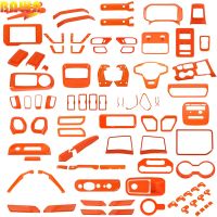 BAWA Car Interior Protective Decoration Suite Kit Accessories for Ford Bronco 2021 2022 Handle Steering Wheel Gear Shift Cover