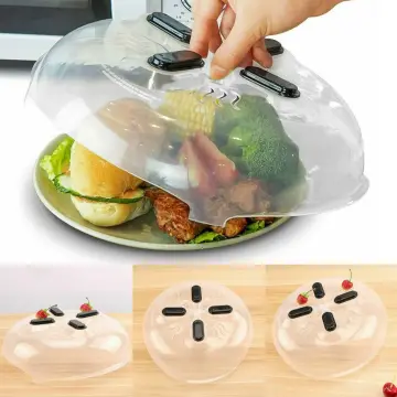 Large Microwave Splatter Cover Lid with Steam Vent Fresh keeping Kitchen  Stackable Sealing Disk Cover Universal