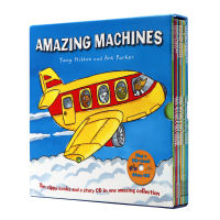 Amazing Machines (10books + CD) magic machine 1volumes boxed CD rocket / train / fire engine / aircraft and other childrens English enlightenment books machine enlightenment cognition imported English original picture book