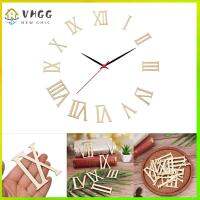 VHGG 12pcs/set Home and Garden Home Decorations Craft Pieces Wood Chip Roman Numerals Wooden Clock Accessories