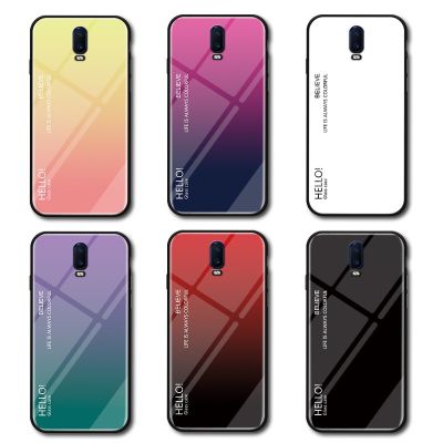 OPPO ค้นหา X/R17/R17 Pro/R15/R15X/R15 Pro/F7เยาวชน Gradient สีฝาครอบกระจกนิรภัย Hard Casing