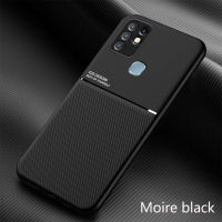 Infinix Hot 10 Case,EABUY Fashionable New Style Moire Embedded Iron Plate Ring-free Bracket Phone Case (Compatible with Magnetic Car) for Infinix Hot 10