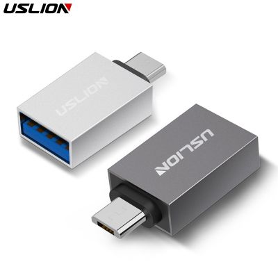 USLION USB ประเภท C ถึง3.0 Type-C อะแดปเตอร์ OTG ตัวแปลงสายไฟ Mciro สำหรับ Samsung S10 S9 Macbook S8