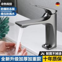 [COD] core basin hot and cold water faucet home bathroom cabinet washbasin anti-splash