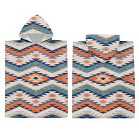 ✁ Customized Microfiber Bath Beach Towel Hooded Robe Poncho for Swim Beach Surf Adults Children Bathrobe Beachwear Robe De Plage
