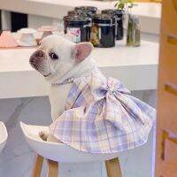 2022 Pet Clothes Fat Dog Dress For Dogs Skirt Floral French Bulldog Dog Dresses Medium Large Clothes For Dogs Clothes Dress Dresses