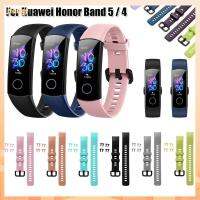 JIANGF อ่อนนุ่ม สายรัดข้อมือ กีฬา ซิลิโคน สายสำรอง For Honor Band 5 4 สายนาฬิกา