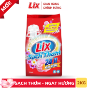 Bột giặt Lix sạch thơm suốt ngày dài 2kg ES201, khử mùi hôi