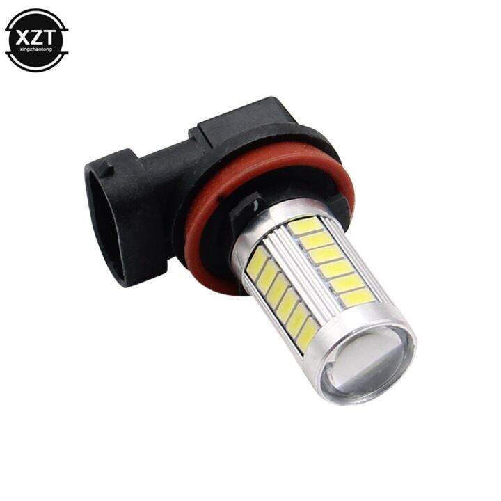 h8-led-1ชิ้น-hb3รถยนต์9006-hb4-h4-h7-p13w-h16-33smd-ไฟตัดหมอกเวลากลางวันไฟติดรถยนต์หมุนได้12v