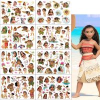 New Disney Cartoon Anime Moana Tattoo Stickers Childrens Temporary Tattoos Body Art Cosplay Party Toys for Kids Gifts