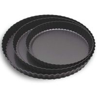 Pie Tin,Non-Stick Pie Dish,Round Quiche Tart Pan,Pizza Plate with Removable Loose Bottom,Bakeware(14/20/24cm)