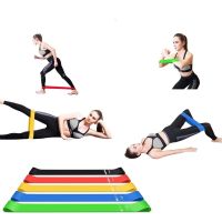 【CW】 5 Colors Resistance Rubber Bands Indoor Outdoor Pilates Sport Training Workout Elastic 0.35mm-1.1mm