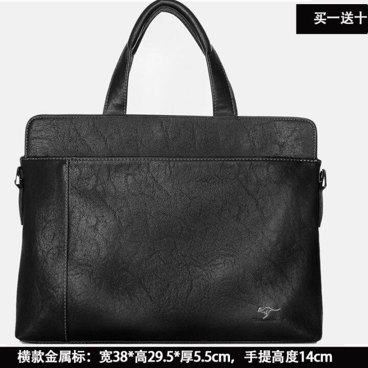 genuine-leather-business-bag-briefcase-mens-handbag-cowhide-horizontal-style-tianhong-kangaroo-computer-casual-soft