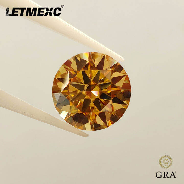 letmecc-แชมเปญ-moissanite-เพชรอัญมณี-vvs1รอบที่ยอดเยี่ยมตัดสำหรับเครื่องประดับที่กำหนดเองทำด้วย-gra-รายงานth