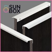 SUN BOX สีขาวขาว ฮาร์ดแวร์เฟอร์นิเจอร์ อะลูมิเนียมอัลลอยด์ ตู้ครัวตู้ ดึงแบบยาว ลูกบิดลิ้นชักลิ้นชัก ที่จับแบบซ่อน ที่ดึงตู้