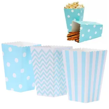 6pcs Popcorn Boxes, Creative Mermaid Design French Fries Packaging Box