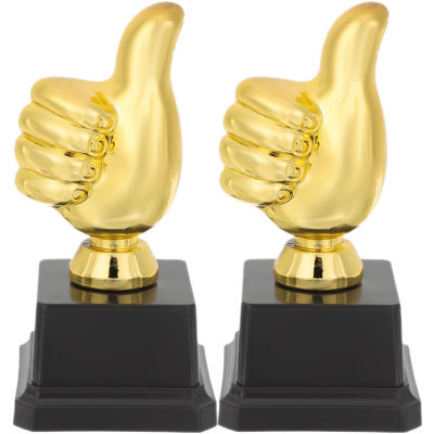 KTmall ถ้วยรางวัลนิ้วหัวแม่มือสำหรับเด็กถ้วยรางวัลสำหรับการแข่งขันอุปกรณ์ตกแต่ง4ชิ้น