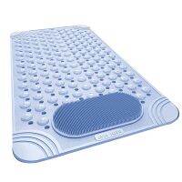 Bathtub Mat Non-Slip Rubber Shower Mat with Drain Holes Suction Cups, Quick Drain, Feet Massage, Bath Mat