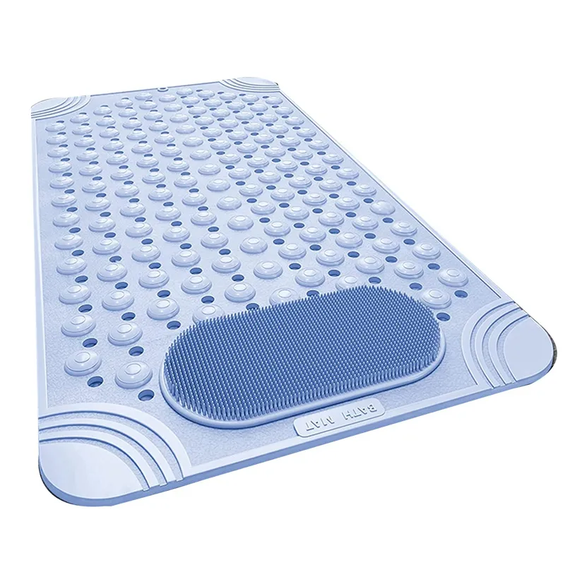 Bathtub Mat Non Slip, Bath Mats for Tub, Shower Mat with Suction Cups  Drainage Holes, Machine Washable, Foot Massage, Exfoliating, 27.5 x 14.2  inches