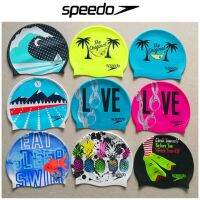 หมวกสำหรับทั้งหญิงและชาย Speedo2019กันน้ำฝึกดูแลเส้นผมหมวกว่ายน้ำซิลิโคนยืดหยุ่นหมวกว่ายน้ำกันน้ำ