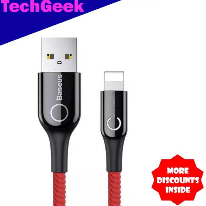 TG Baseus 3A 1M C-Chape Lightning Intelligent Power-off Data Sync ...