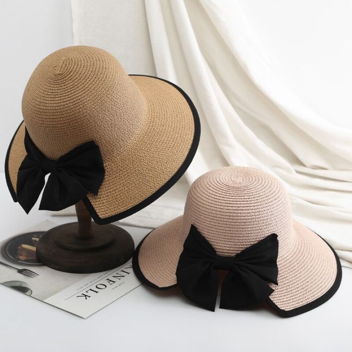 หมวกผู้หญิง-k189หมวกชายหาดปานามา2022หมวกฟางฤดูร้อนแฟชั่นหมวกหน้าร้อนของผู้หญิงหมวกกันแดดกระบังแสงหมวกปานามา-swr-039-fedoras