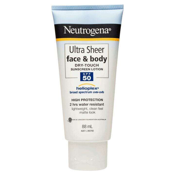 Neutrogena Ultra Sheer Face & Body Lotion SPF50 88mL Expiry Jan 2024
