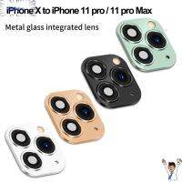 CAIMAKEU หรูหรา รองรับแฟลช กระจก มือถือ ปกกรณี สำหรับ iPhone XR X ถึง iPhone 11 Pro Max สติกเกอร์เลนส์กล้องปลอม วินาทีเปลี่ยน