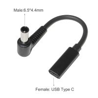 USB Type C to 6.5x4.4mm Male Adapter Converter Dc Power Plug Connector Cable Cord for Sony LG 19V 19.5V Laptop Power Supply