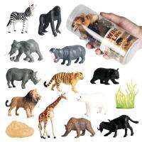 Animal Figures Mini Animals Figurines Set Desktop Decoration Education Cognitive Toy Model Animal Collection Party Favors Toys for Boys Girls forceful