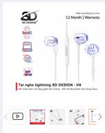 Tai nghe cho I-phone chân Lightning H8 SD DESIGN thumbnail