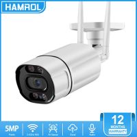 Hamrol 5MP 2MP Outdoor IP Camera Wifi Color Infrared Night Vision Ai Human Detect Audio Wireless 1080P CCTV Home Security Camera