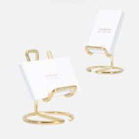 Cute Card Holder Gold Metal Paper Organizer Binder Clip Display Office Business for Men amp; Women Fashion Desktop Decorative
