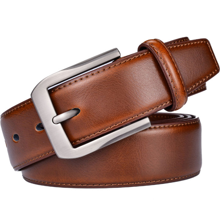 mens-genuine-leather-dress-belt-classic-stitched-design-38mm-regular-big-and-tall-sizes