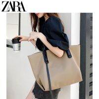 Zaraประจำชั้น TRF ZARA2023ใหม่กระเป๋าโททความจุขนาดใหญ่กระเป๋าคอมพิวเตอร์กระเป๋าขนาดใหญ่อ๊อกซ์ฟอร์ดผ้ากันน้ำไหล่ข้างเดียว