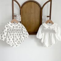 New 2022 Spring Autumn Baby Girl Rompers Baby Girl Long Sleeves Floral Triangle Crawl Clothing Baby Girl Clothing Rompers