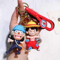 【LZ】◘✔  Chaveiro Anime para Homens e Mulheres Luffy Zoro Sanji Llaveros Saco Charme Chaveiro Boneca Pingente Chaveiros Do Carro