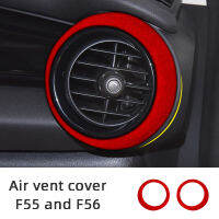 หนังนิ่มปุยด้านหน้าเต้าเสียบอากาศตกแต่งปก2ชิ้นสำหรับ MINI Cooper F55 F56 2014-2020รถอุปกรณ์ตกแต่งภายใน