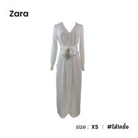 ZARA เดรสเรียบผูกเอว D030-19