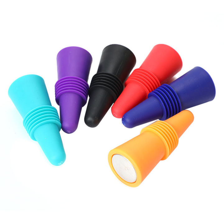 bottle-home-bottle-cover-reusable-wine-bottle-silicone-kitchen-tool-sealed-cap-plug-conical-stopper