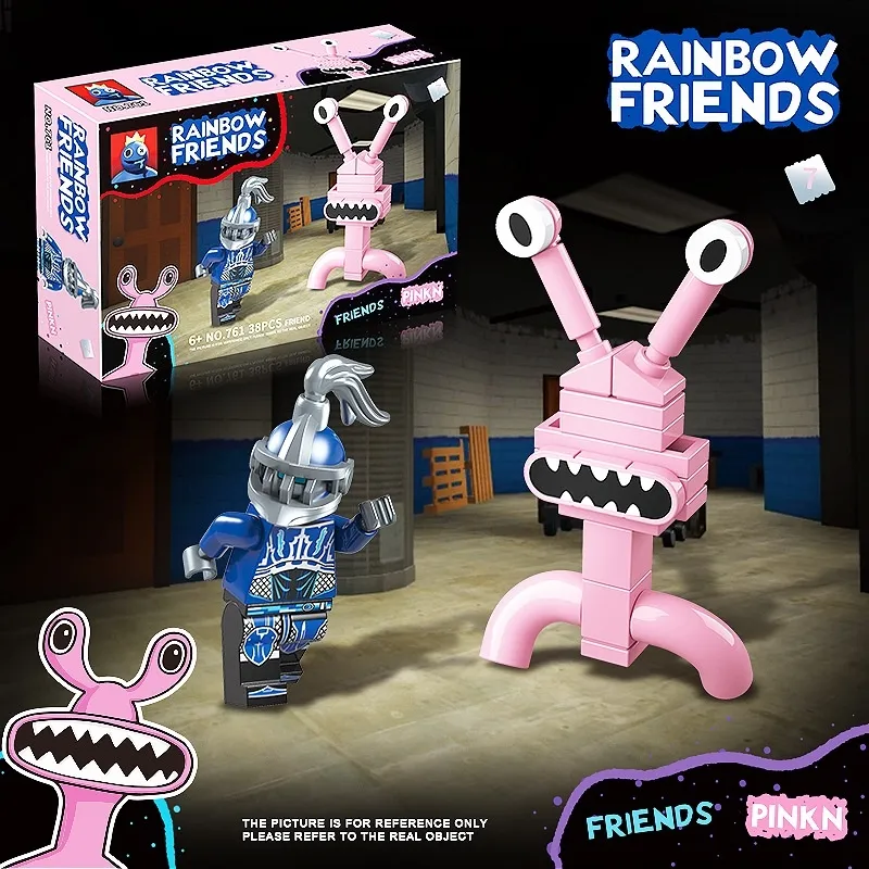 Roblox Rainbow Friends Doors Building Blocks Figure Assemble Model