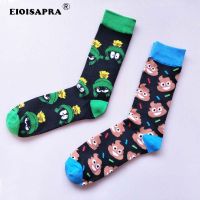 【jw】﹊  [EIOISAPRA]Hip Hop Cartoon Personality Frog 2 Color Socks Men Kawaii Sokken Calcetines Sox